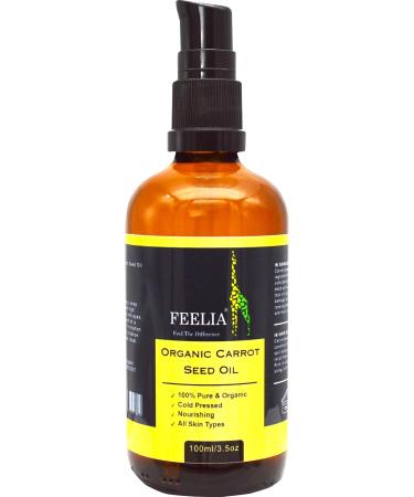 Feelia - Organic Carrot Seed Oil - Cold Pressed Nourishing 100% Pure & Natural Premium Quality for Skin & Hair Care All Skin Types - Buy Online on GoSupps.com