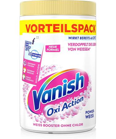 Vanish Oxi Action Power White Powder - 6 x 1.65 kg Stain Remover & Laundry Booster for Whites - Chlorine-Free | International Shipping - Buy Online on GoSupps.com
