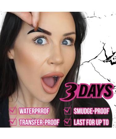  Eazerom 03 Peel Off Eyebrow Tint - Waterproof Eyebrow Dye - Peel Off - Natural Tattoo Gel - Long-Lasting Makeup - 03# Black - Buy Online on GoSupps.com