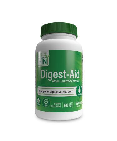 Digest-Aid | Complete Digestive Enzyme Formula with Pre and Probiotic | Digestion & Nutrient Absorption Support | Fast Acting Discomfort Relief | Non-GMO | by Health Thru Nutrition (Pack of 60)