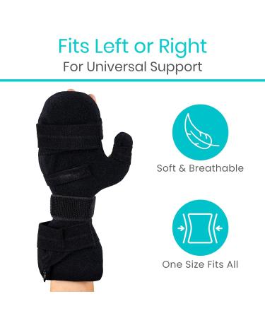 Vive Resting Hand Splint - Stroke Recovery Brace for Finger Straightening - Right & Left Wrist Immobilizer for Arthritis Tendonitis Carpal Tunnel Relief - Buy Online on GoSupps.com