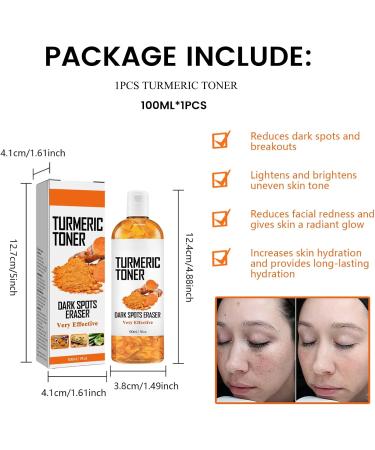 Mikabila (04)100ml Turmeric Face Toner Nourishing Toner for Face to Refresh Dark Spots Skin Toner for Face Turmeric Hydrating Face Toner for Dry Skin Turmeric Oil Toner Serum - Buy Online on GoSupps.com