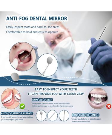 Premium Stainless Steel Dental Mirror - Mouth Inspection Tool | 1 Piece Pack for Dentists - Buy Online on GoSupps.com
