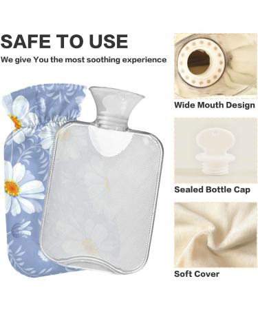 Heat Bottle 1L - Retro Geese Flower Design for Pain Relief & Hot/Cold Therapy | BPA-Free - Buy Online on GoSupps.com