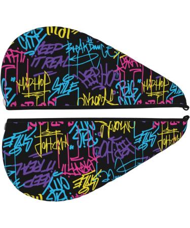 Neon Color Graffiti Coral Velvet Hair Cap | Quick Dry Turban for Long Thick Hair | Anti-Frizz Bath & Shower Towel | Strong Water Absorption | One Size Fits All - Buy Online on GoSupps.com