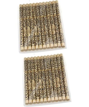 Beavorty 2pcs set 12pcs Brush Pens A & Eyeliner Pencil Leopard Makeup Eyebrow of Black Shell Double-ended - Buy Online on GoSupps.com