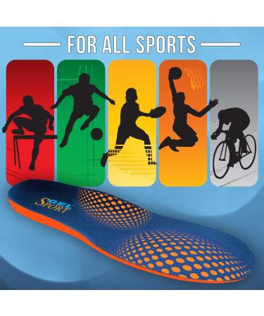 JobSite Gel Sport Insoles - Heel & Metatarsal Shock Pad - US Men 8-13 (Trim to Fit) - Buy Online on GoSupps.com