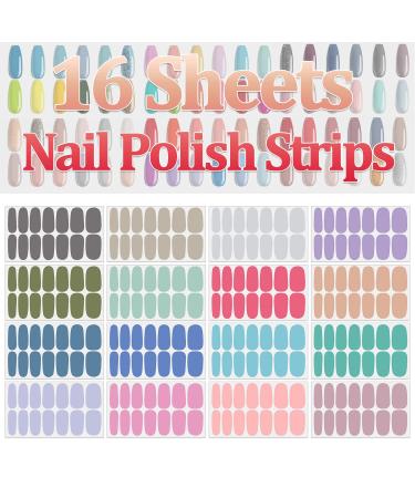 SILPECWEE Nail Polish Strips - 16 Self-Adhesive Wraps for Women, Elegant Style Manicure Stickers with Nail File - Buy Online on GoSupps.com