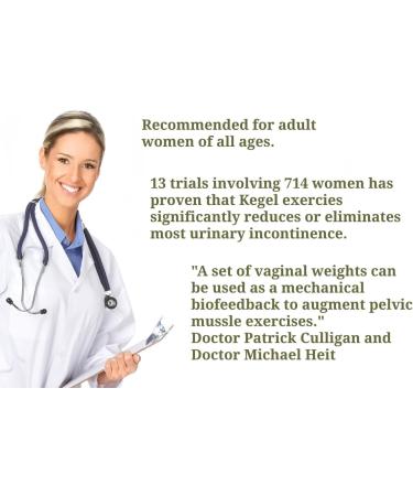 PC Muscle Exercise Kit - Medical Grade Kegel Weights for Women | Tighten Pelvic Floor Stop Leaking & Prevent Prolapse - 70g & 30g Set - Buy Online on GoSupps.com