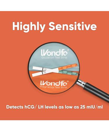 Wondfo 50 Ovulation and 20 Pregnancy Test Strips Kit - Highly Sensitive and Fast at Home Self-Checking Fertility Predictor Kit Pack of 70 50lh+20hcg - Buy Online on GoSupps.com