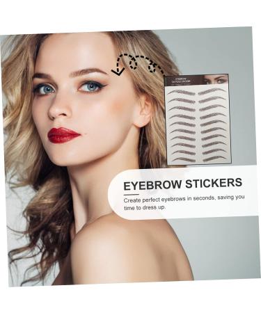 POPETPOP 9 Sheets Waterproof Eyebrow Stickers False Eyebrows for Women Imitation Eyebrow Natural Cosmetic 6d - Buy Online on GoSupps.com