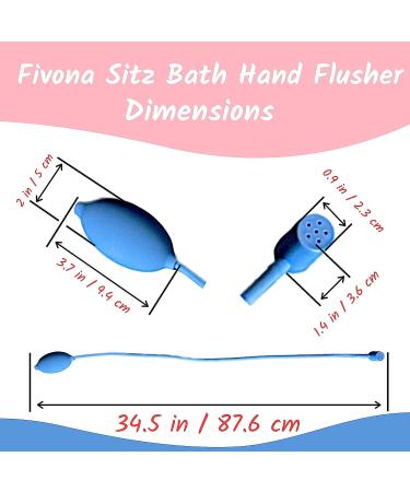 Sitz Bath Flusher Tube with Pump and Sprayer | Portable Bidet Flush Hose - Buy Online on GoSupps.com