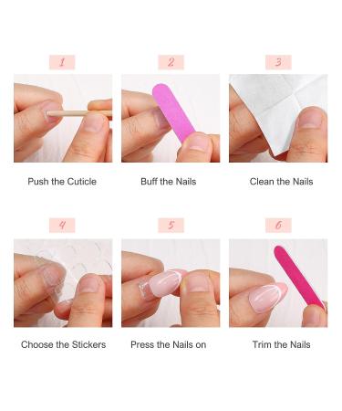 Morily Orange French Tip Press on Fake Nails - 24Pcs Short Square Clear Pink Acrylic Yellow False Nails for Women - Buy Online on GoSupps.com