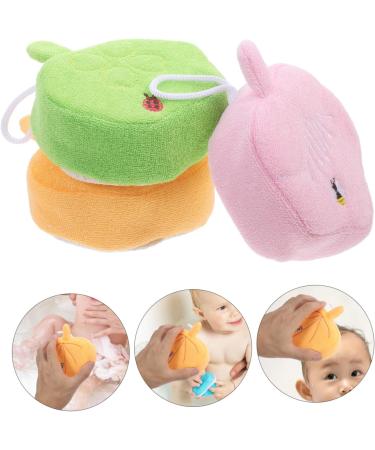3pcs Kids Bath Ball Loofah Set - Cartoon Body Scrub Pouf & Exfoliating Mittens for Fun Bathing - Buy Online on GoSupps.com