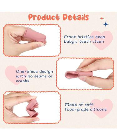 12-Piece Silicone Baby Finger Toothbrush Set for Newborns - Soft Oral Care for Infants and Toddlers | Teething Care | BPA-Free | 6 Colors - Buy Online on GoSupps.com