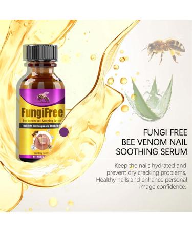(100% 5 star) Bee Venom Nail Care Solution Foot Care Soothing Serum | Soft Nail Cream with Brush Head for Athletes Foot | Thick Toe Care | Thick | Broken | Discolored or Damaged Nail - 15ML/0.51FL.OZ (3pcs Bee Venom Nail Care Solution) - Buy Online on GoSupps.com