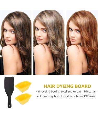 Beaupretty 1 Set Hair Coloring Tools Dying Paddle Hair Color Board Hair Dyeing Bowl Hair Dye Coloring Kit Hair Dye Mixing Bowl Hairstylist Accessories Barber High Gloss Board Highlight Abs Yellow - Buy Online on GoSupps.com