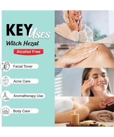 DD TECK LTD Witch Hazel Pure Natural Facial Gentle Unscented Cruelty Free Vegan Cleansing & Toning Aromatherapy Skin Care and DIY Beauty Recipes 250ML - Buy Online on GoSupps.com