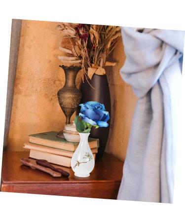 Ciieeo Desktop Decor Office Plants Hydroponics Holder Vase Table Container Decorative Desk Home Delicate White 7X13CM - Buy Online on GoSupps.com