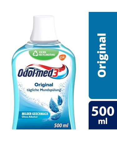 Odol-med3 Original Mouthwash 500ml - Alcohol-Free Formula for Fresh Breath | Buy Internationally - Buy Online on GoSupps.com