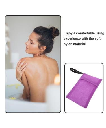 Premium Purple Bath Bag & Soap Pouch - Exfoliating Mesh Storage for Shampoo & Soap Bars - Durable Nylon Scrubber for Bathroom - Buy Online on GoSupps.com