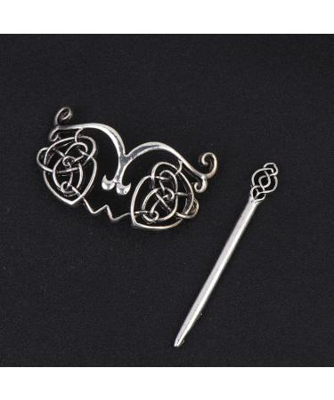 Buy Lurrose Vintage Celtic Knot Hair Clips - Silver Viking Accessories for Men & Women - Buy Online on GoSupps.com