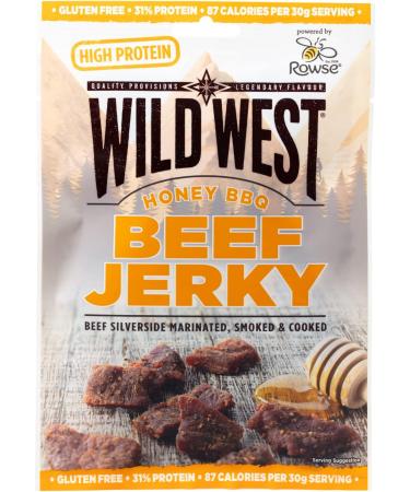 Wild West Honey BBQ Jalapeno Beef Jerky 12 x 60g - Flavorful and Spicy Snack - Buy Online on GoSupps.com