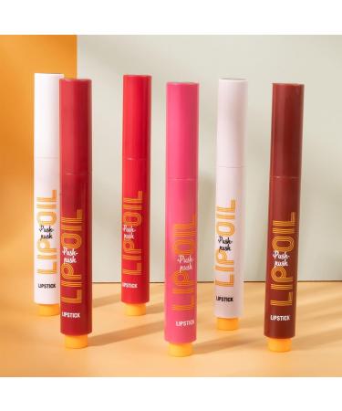  Opilroyn Clicky Lip Gloss Pen Clicky Lip Pen - Moisturizing Solid Lip Gloss Lipstick Set of 6 Waterproof Lip Gloss Moisturizing Lip Oil for Women - Buy Online on GoSupps.com