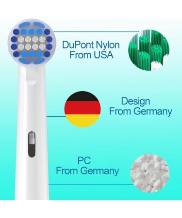 Braun Oral B Electric Toothbrush Replacement Heads 16 Pack Compatible with Pro Smart Genius - White - Buy Online on GoSupps.com