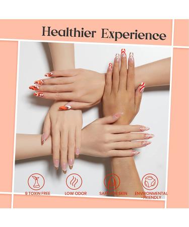 Beetles Gel Nail Polish Set - 6 Autumn Colors: Orange, Brown, Gold Glitter & Wine Red - Soak Off, LED Safe for DIY Manicure - Buy Online on GoSupps.com
