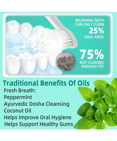 Natural Ayurvedic Mouthwash Coconut & Peppermint Oil for Fresh Breath Teeth Whitening & Healthy Gums 8 fl oz - Buy Online on GoSupps.com