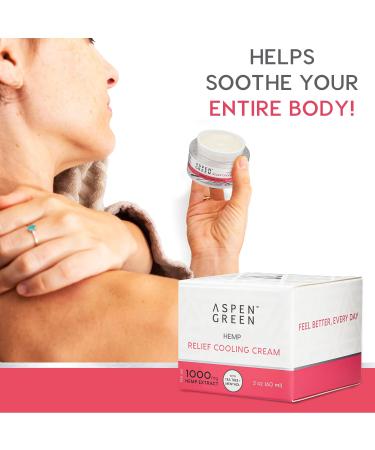 Buy Aspen Green Organic Hemp Cream - Maximum Strength Pain Relief with Calendula Extract - 2 oz. Cooling Relief for Body Back Knee Joint & Muscle - Buy Online on GoSupps.com