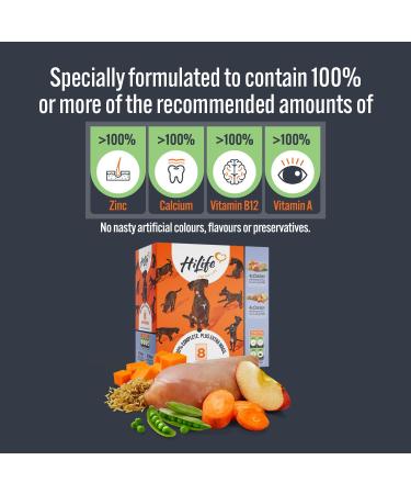 HiLife Puppy Wet Dog Food Mixed Chicken Recipes Complete Puppy Wet Food Pouches 100% Natural ingredients Tender Chicken with Wholegrain Rice & Vegetables (24 x 150g Pouches) Chicken 24 x Mixed Chicken - Buy Online on GoSupps.com