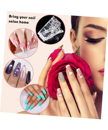 DOITOOL 4 Sets Nail Extension Set Nail Form Clips Nail Patch Fixing Clips Bath Sponge for Sensitive Skin Poly Nail Clip Nail Art Extension Patch Extension Sticker Manicure Plastic - Buy Online on GoSupps.com