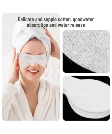 100 Pcs Disposable Non-Woven Eye Masks - Clear Lightweight Eye Covers for Skincare Facials & Spa - Moisture Retention Cotton Pads - Buy Online on GoSupps.com