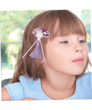 minkissy 3 Pairs Scalloped Tassel Hair Clip Toddler Hairpin Japanese-style Fabric Purple - Buy Online on GoSupps.com