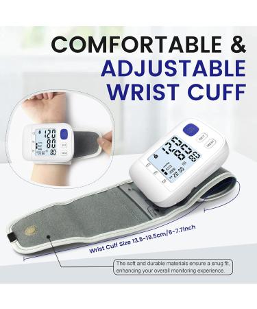 Wrist Blood Pressure Monitors for Home Use - Large LCD Display Adjustable Cuff 99 Memory Sets & Carrying Case - Buy Online on GoSupps.com