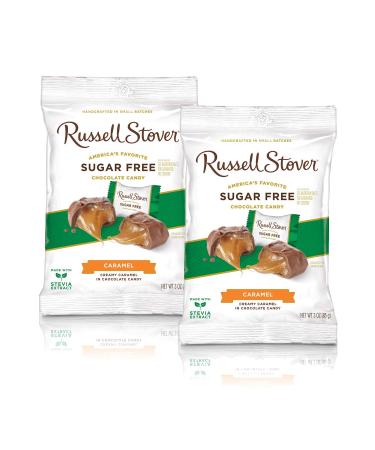 Russell Stover Sugar Free Butter Cream Caramels, 3 oz. Bag (Pack of 2)