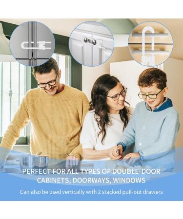 6 Pcs U-Shaped Child Safety Cabinet Locks Baby Proof Adjustable Locks for Drawers, Closets, Cupboards - Buy Online on GoSupps.com