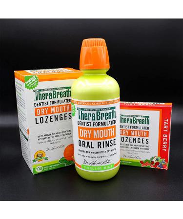 TheraBreath Dry Mouth Lozenges - Sugar Free Tart Berry - 100 Count - Buy Online on GoSupps.com