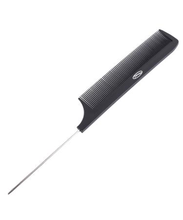 Fine Lines Metal Tail Comb - Rat Tail Hair Comb - Antistatic & Heat-Resistant Afro Comb - Fine Tooth Comb for Parting & Styling Hair - Afro Hair Combs for Wet & Curly Hair Metal Pin Tail Combs