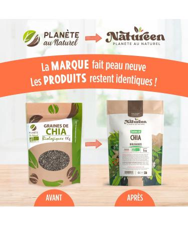 Plan te au Naturel Organic Chia Seeds - 500g (Salvia hispanica) - Buy Online on GoSupps.com