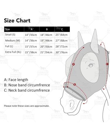 Harrison Howard Large Fly Mask - Super Comfort UV Protection & Breathability for Horses - Buy Online on GoSupps.com
