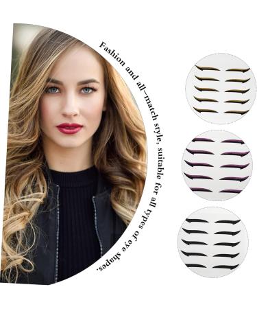  minkissy minkissy 60 Pairs Double-Sided Eyeshadow Stickers Eyeshadow Makeup Stickers Tattoo Stickers Double Eyeliner Eyeliner Line Glue - Buy Online on GoSupps.com