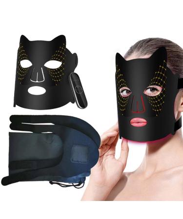 Couvre-visage lumi re LED soin la lumi re rouge pour le visage Soins de la peau du visage respirants avec synchronisation 3 vitesses - Fournitures l g res de soins du visage couverture
