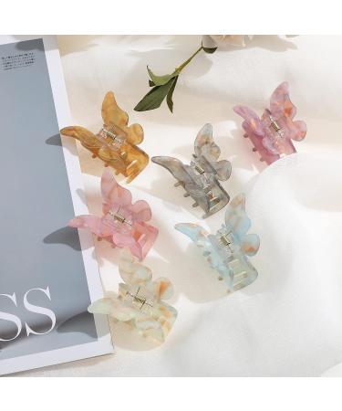 6 PCS Small Butterfly Hair Claw Clips - No-Slip Tortoise Jaw Clips for Thin Hair - Colorful Sequins Barrettes for Women and Girls - Buy Online on GoSupps.com
