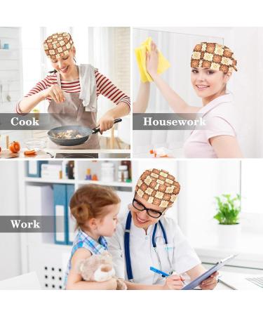 Multicoloured Floral Surgery Cap with Buttons and Bow - Elegant Bouffant Cap for Women with Long Hair - Buy Online on GoSupps.com