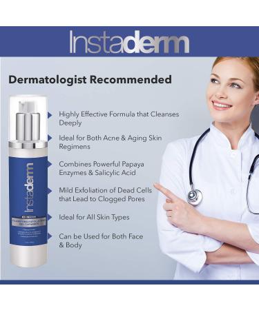 Exfoliating Gel Cleanser - Deep Cleanse & Anti-Aging Solution for Face & Body | Clear Pores Fade Age Spots & Reduce Acne - Buy Online on GoSupps.com