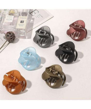 Elegant Yurt Hair Clips - 2 Vintage Matt Black Acrylic Snail Claws for Women & Girls - Slipproof Shark Hair Needles - Buy Online on GoSupps.com