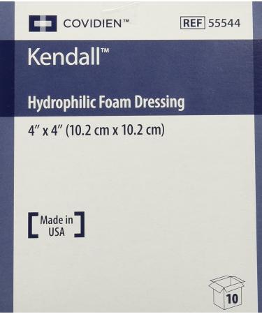 Kendall Copa Hydrophilic Foam Dressing - 4x4 Box of 10 - KND55544_BX